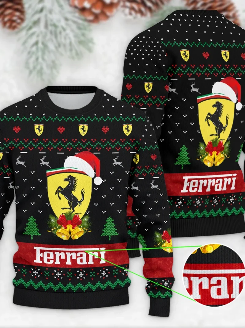 Xmas Pattern Ferrari Formula One - Ugly Sweater BLVAF1220925A29FRR