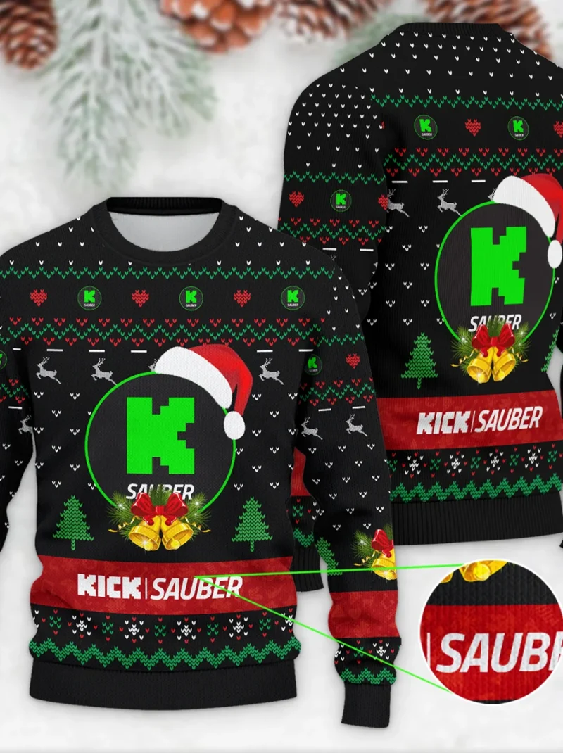 Xmas Pattern Kick Sauber Formula One - Ugly Sweater BLVAF1220925A29KS