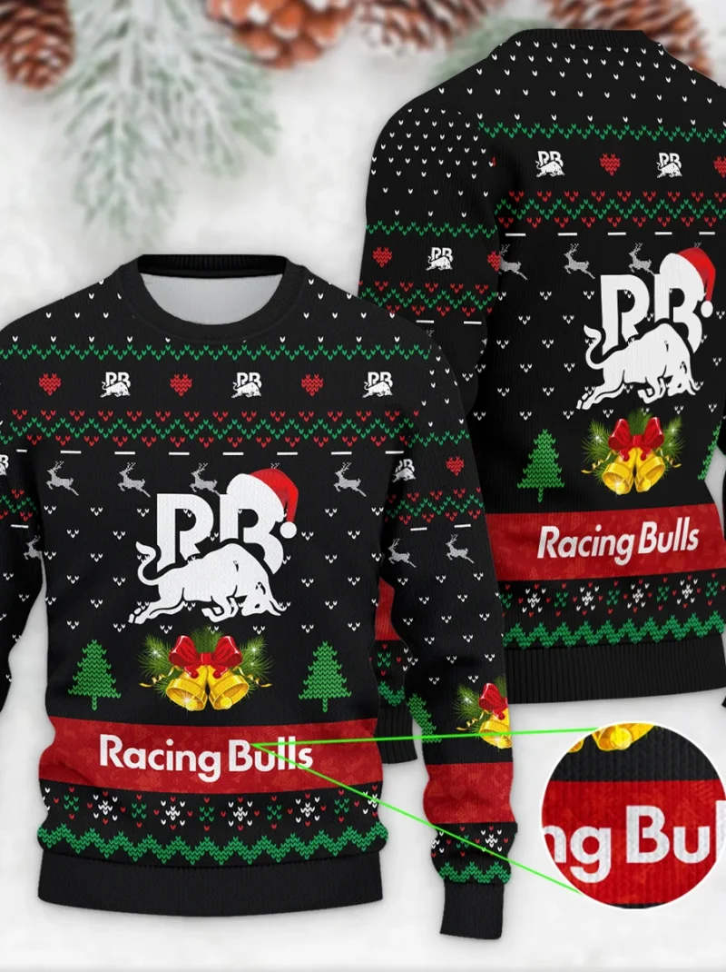Xmas Pattern Racing Bulls Formula One - Ugly Sweater BLVAF1220925A29RAC