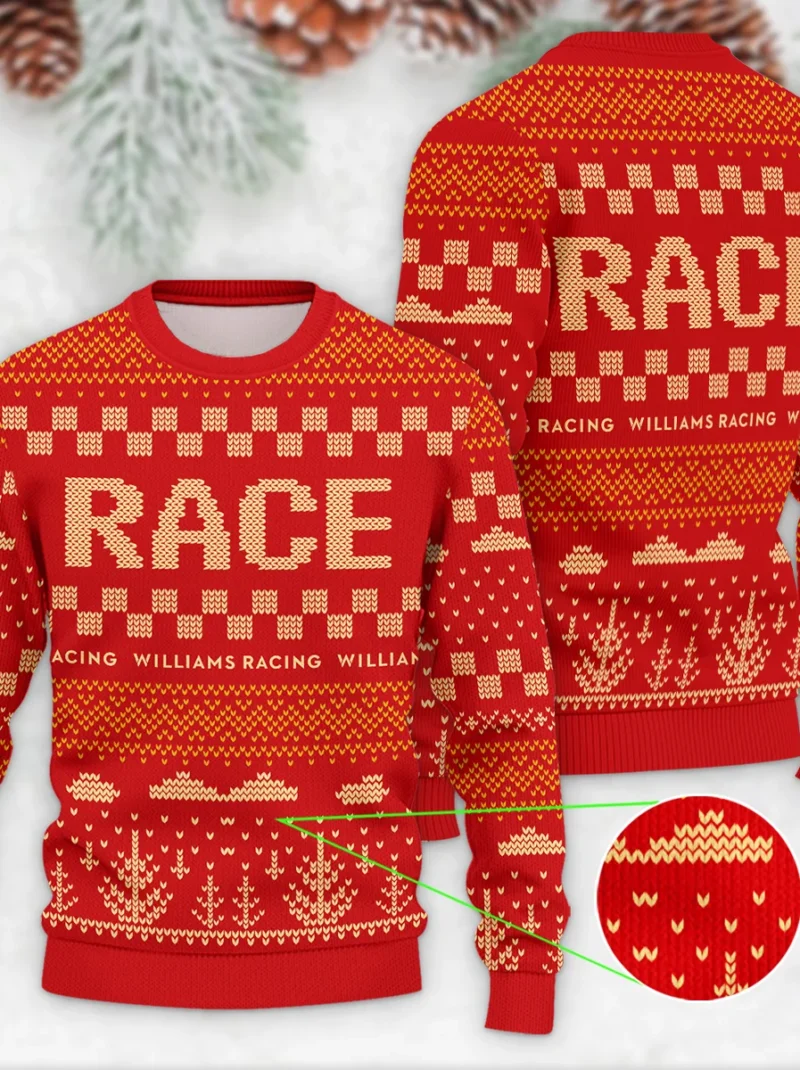 Race Xmas Pattern Williams Formula One - Ugly Sweater BLVAF1220925A30WIL
