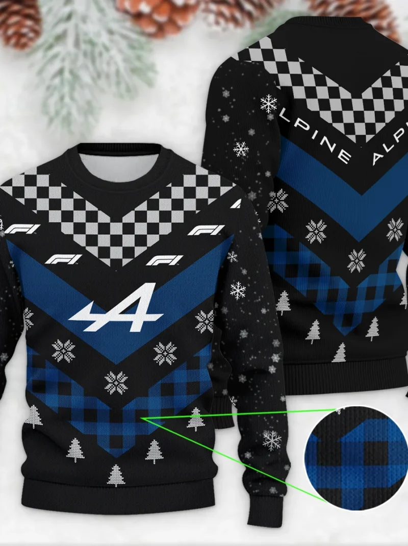 Winter Xmas Pattern Alpine Formula One - Ugly Sweater BLVAF1220925A32ALP