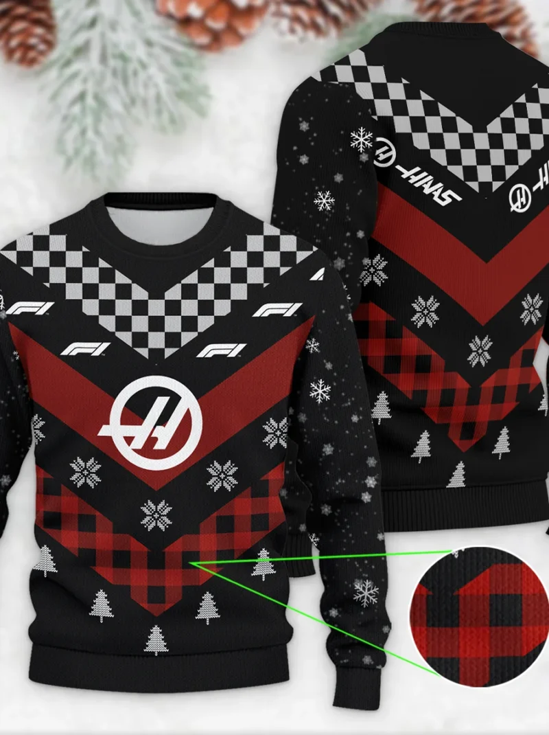 Winter Xmas Pattern Haas Formula One - Ugly Sweater BLVAF1220925A32HAAS