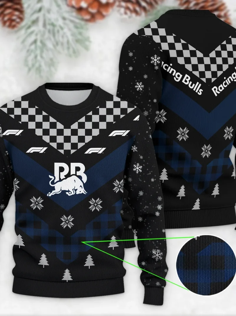 Winter Xmas Pattern Racing Bulls Formula One - Ugly Sweater BLVAF1220925A32RAC