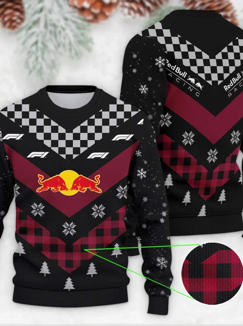 Winter Xmas Pattern Red Bull Racing Formula One - Ugly Sweater BLVAF1220925A32RBR