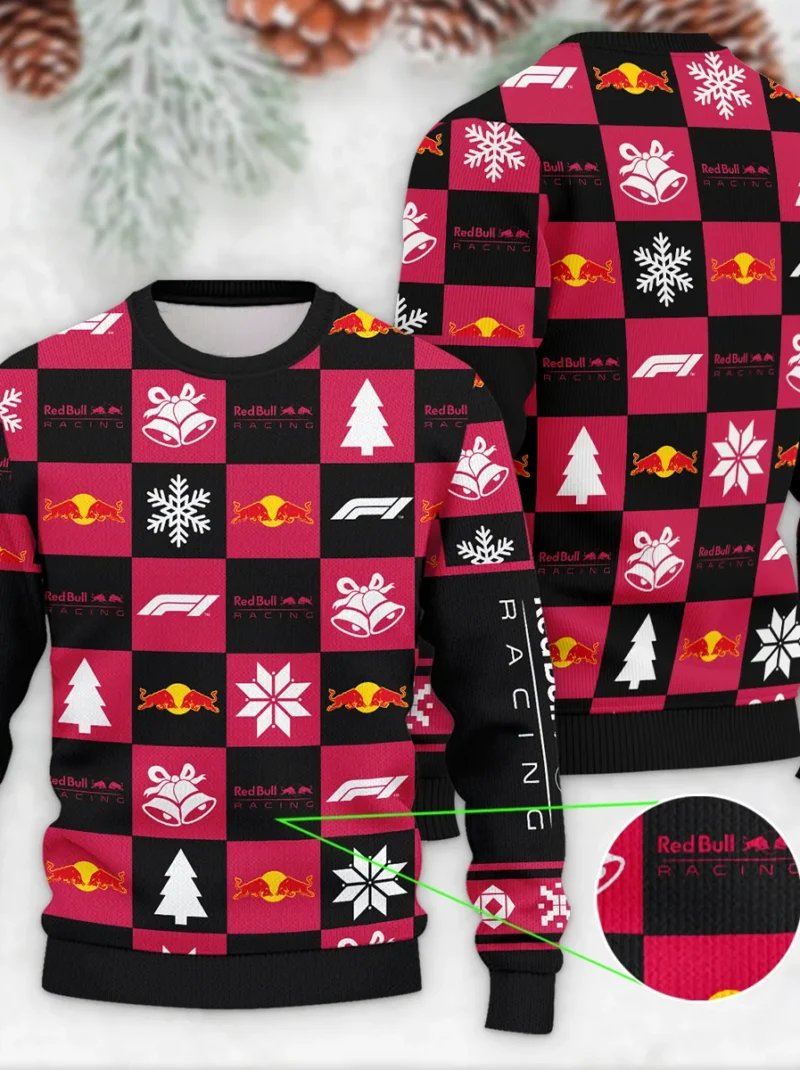 Square Pattern Red Bull Racing Formula One - Ugly Sweater BLVAF1220925A33RBR