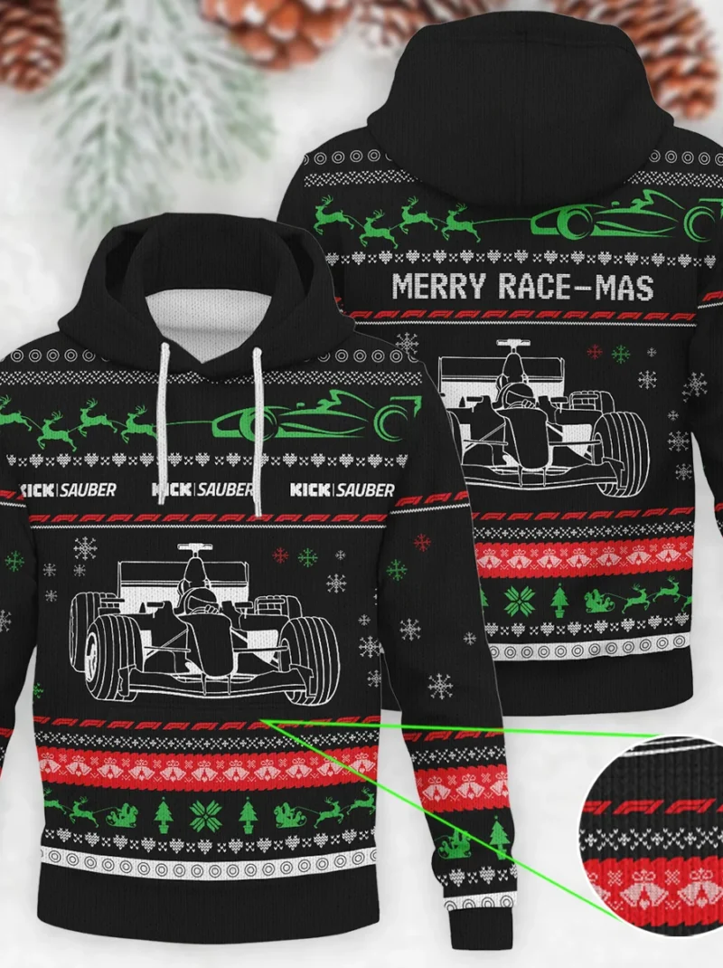 Merry Race-Mas Kick Sauber Formula One - Knitted Hoodie BLVAF12209250A11KS