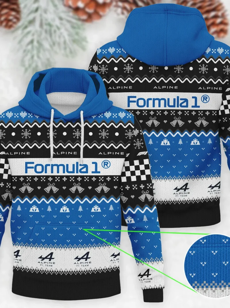 Exclusive Xmas Alpine Formula One - Knitted Hoodie BLVAF12209250A12ALP