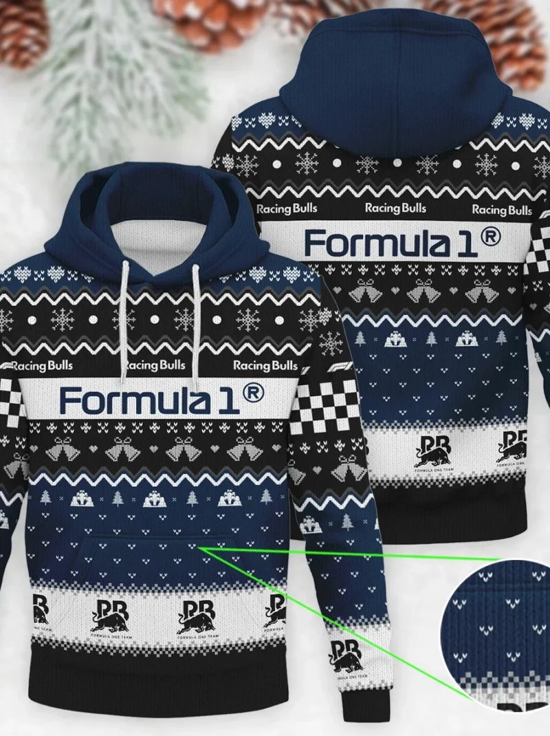 Exclusive Xmas Racing Bulls Formula One - Knitted Hoodie BLVAF12209250A12RAC