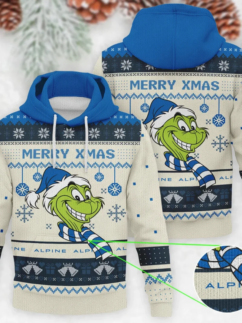 The Grinch x Alpine Formula One - Knitted Hoodie BLVAF12209250A13ALP