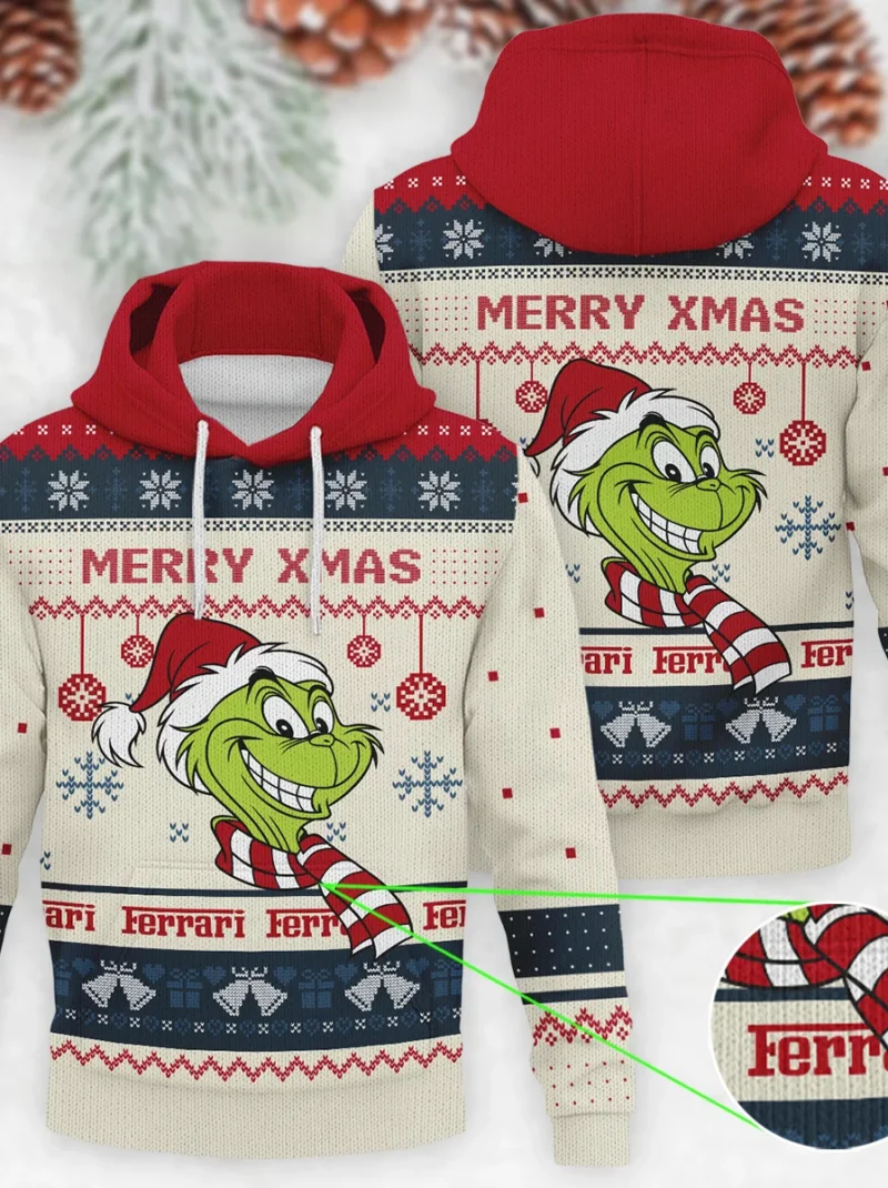 The Grinch x Ferrari Formula One - Knitted Hoodie BLVAF12209250A13FRR