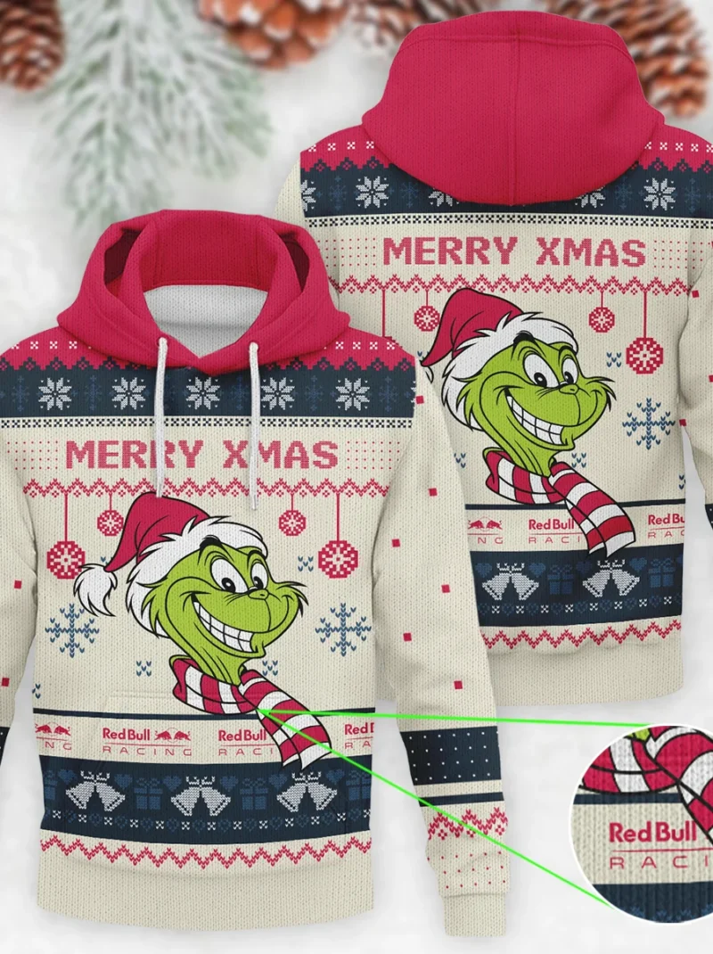 The Grinch x Red Bull Racing Formula One - Knitted Hoodie BLVAF12209250A13RBR