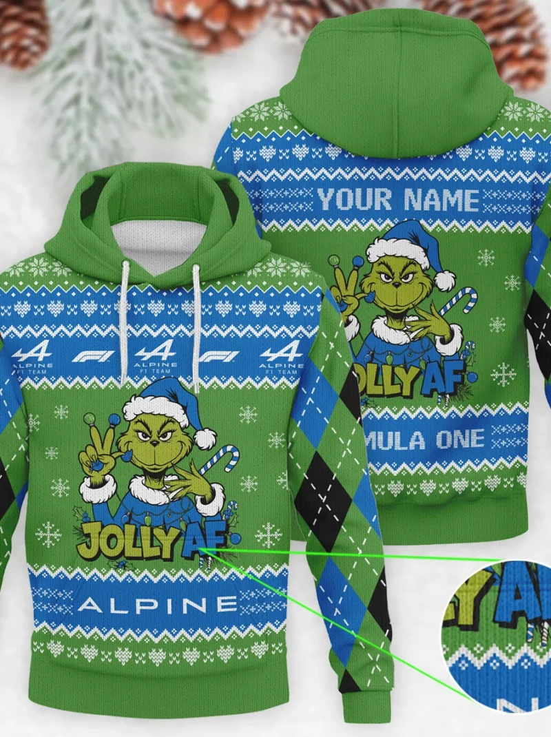 Jolly AF The Grinch Alpine Formula One - Knitted Hoodie BLVAF12209250A16ALP