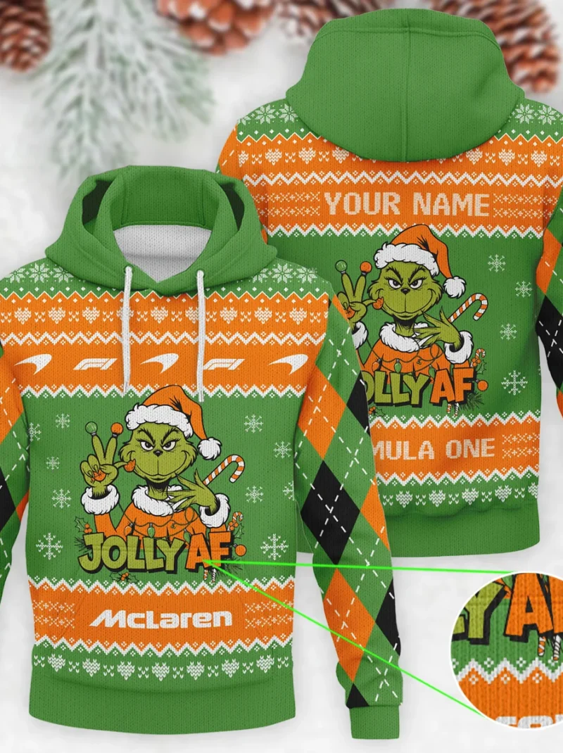 Jolly AF The Grinch McLaren Formula One - Knitted Hoodie BLVAF12209250A16MCL