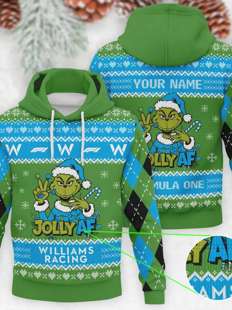 Jolly AF The Grinch Williams Formula One - Knitted Hoodie BLVAF12209250A16WIL