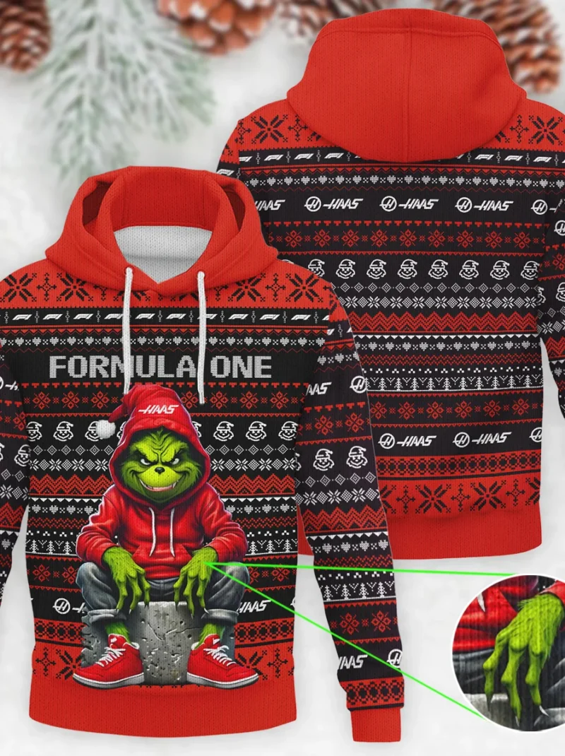 Grinch x Haas Formula One - Knitted Hoodie BLVAF12209250A18HAAS