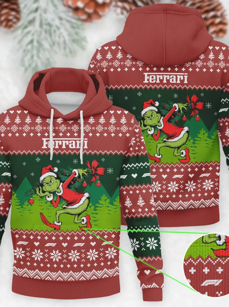 Mr.Grinch Ferrari Formula One - Knitted Hoodie BLVAF12209250A19FRR