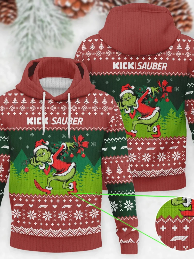 Mr.Grinch Kick Sauber Formula One - Knitted Hoodie BLVAF12209250A19KS