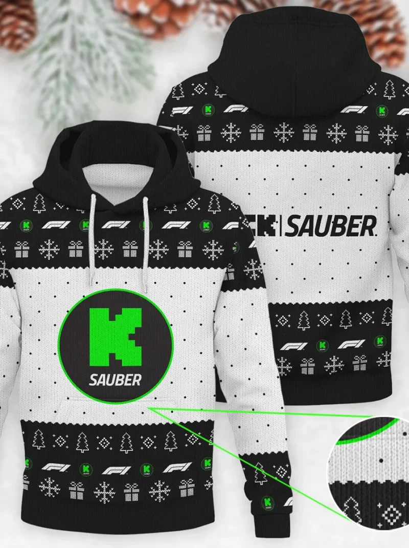Christmas Pattern Kick Sauber Formula One - Knitted Hoodie BLVAF12209250A1KS