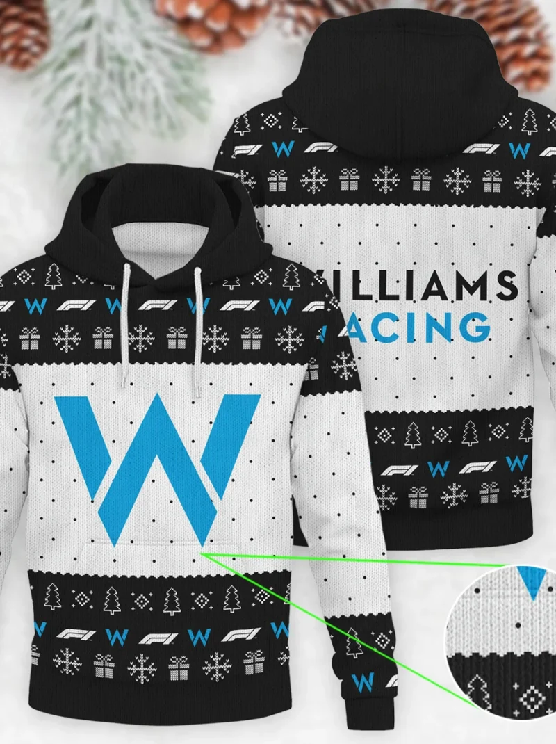 Christmas Pattern Williams Formula One - Knitted Hoodie BLVAF12209250A1WIL