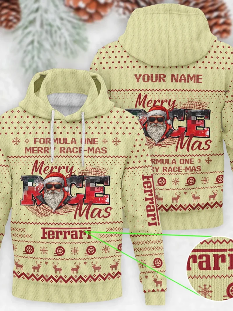 Merry RaceMas Ferrari Formula One - Knitted Hoodie BLVAF12209250A20FRR
