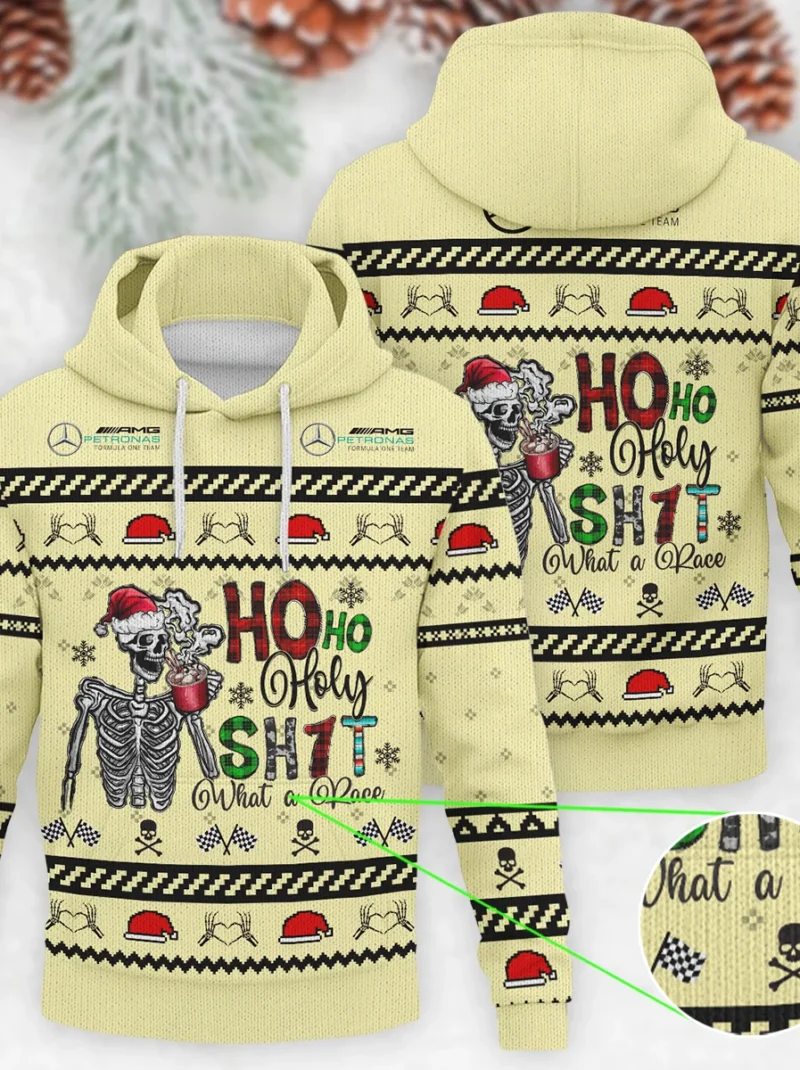 HolySh What A Race Mercedes Formula One - Knitted Hoodie BLVAF12209250A21MER