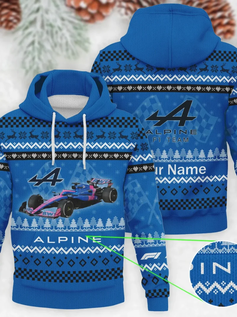 2025 Car Alpine Formula One - Knitted Hoodie BLVAF12209250A22ALP