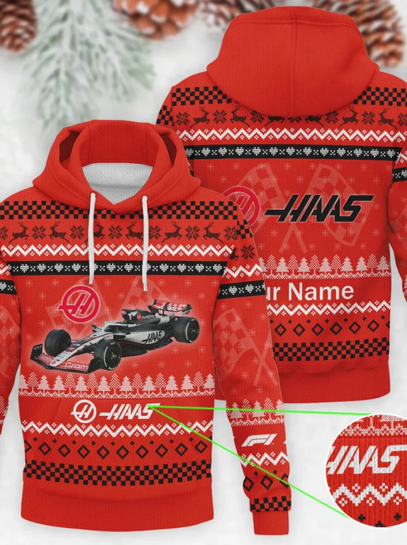 2025 Car Haas Formula One - Knitted Hoodie BLVAF12209250A22HAAS