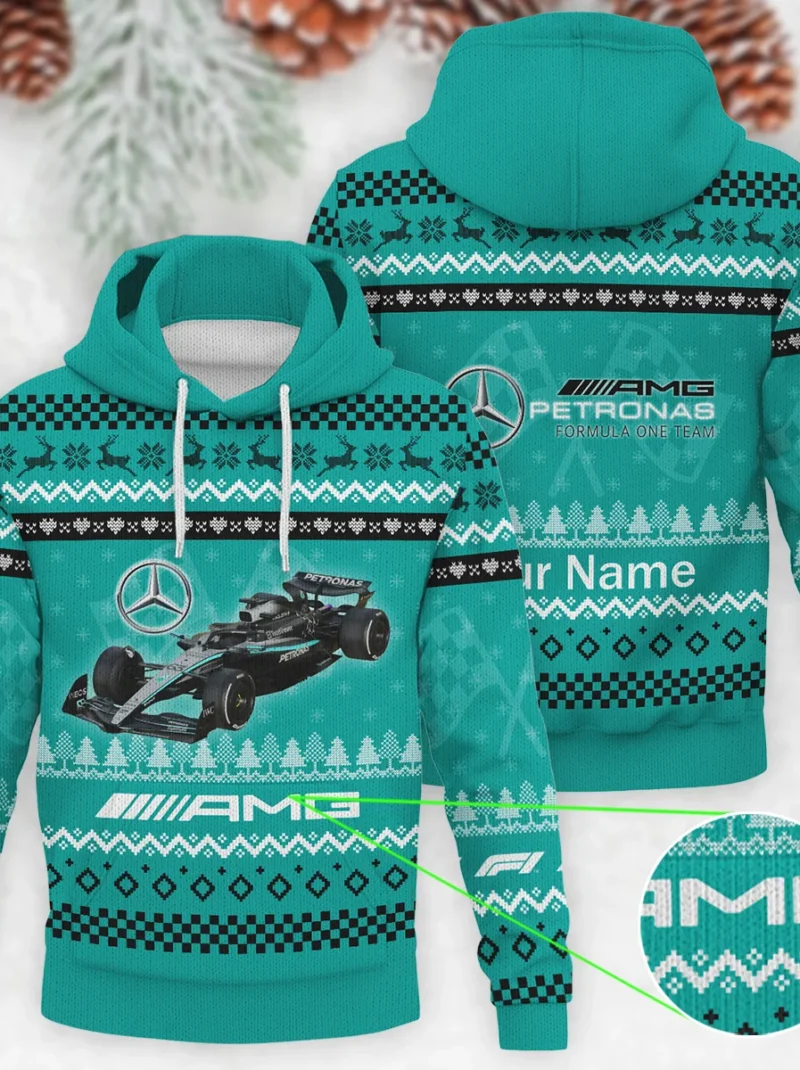 2025 Car Mercedes Formula One - Knitted Hoodie BLVAF12209250A22MER