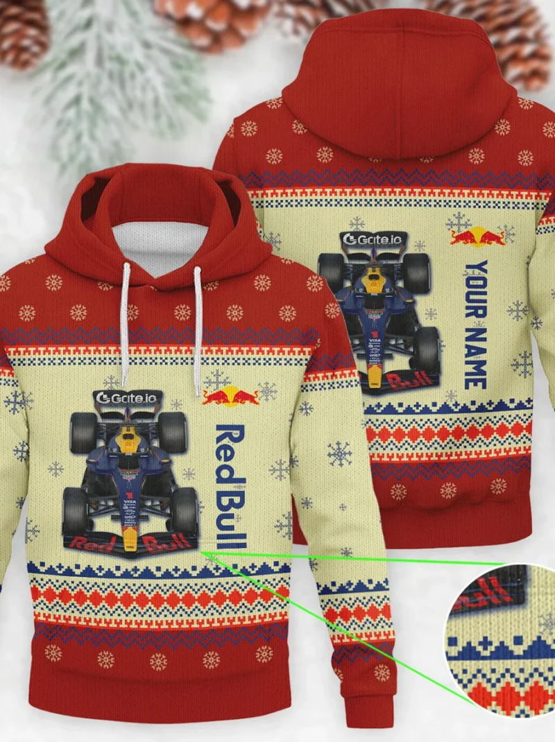 Personalised 2025 Car Red Bull Racing Formula One - Knitted Hoodie BLVAF12209250A24RBR
