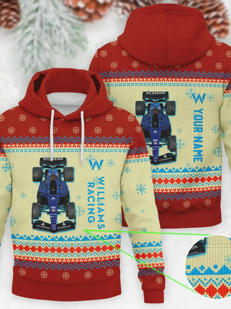 Personalised 2025 Car Williams Formula One - Knitted Hoodie BLVAF12209250A24WIL