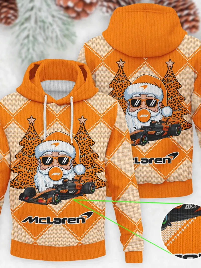 Santa Pinetree Car McLaren Formula One - Knitted Hoodie BLVAF12209250A25MCL