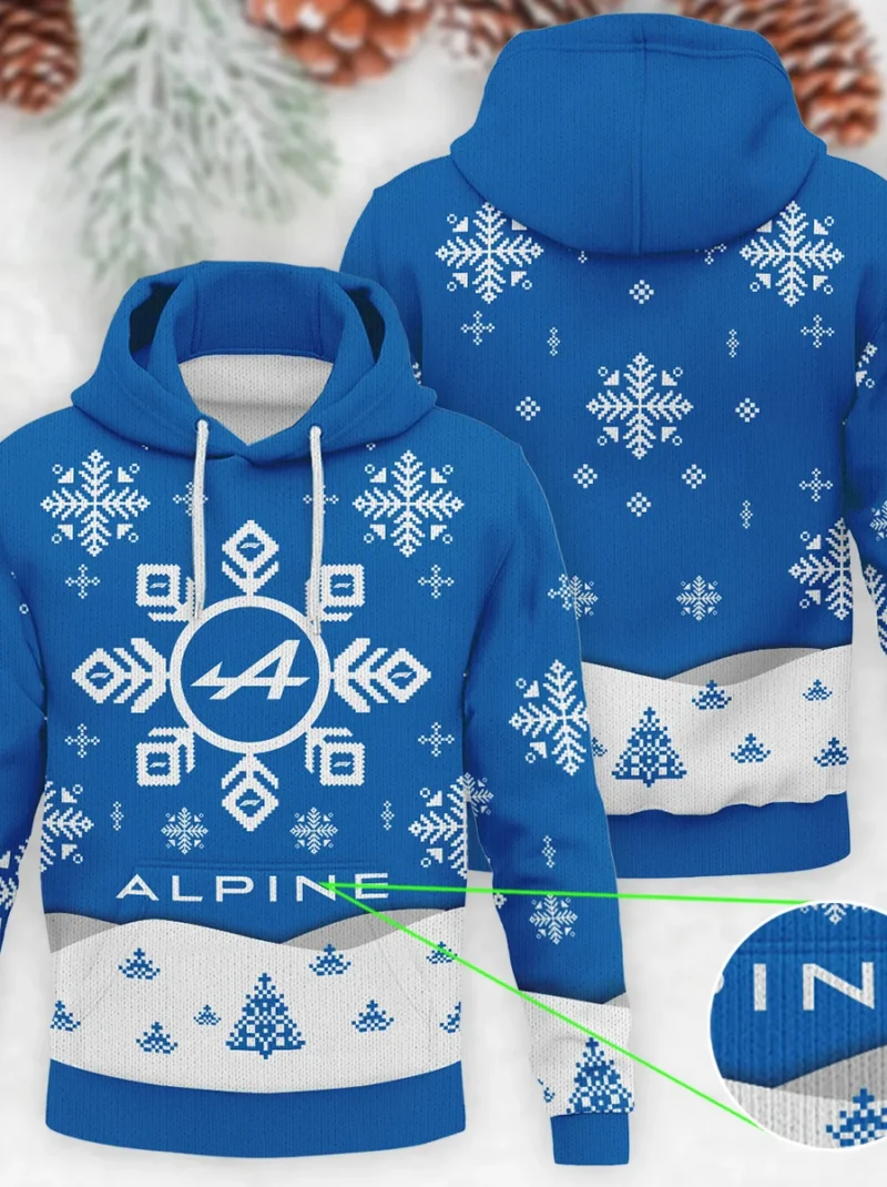 Xmas Pattern Alpine Formula One - Knitted Hoodie BLVAF12209250A26ALP