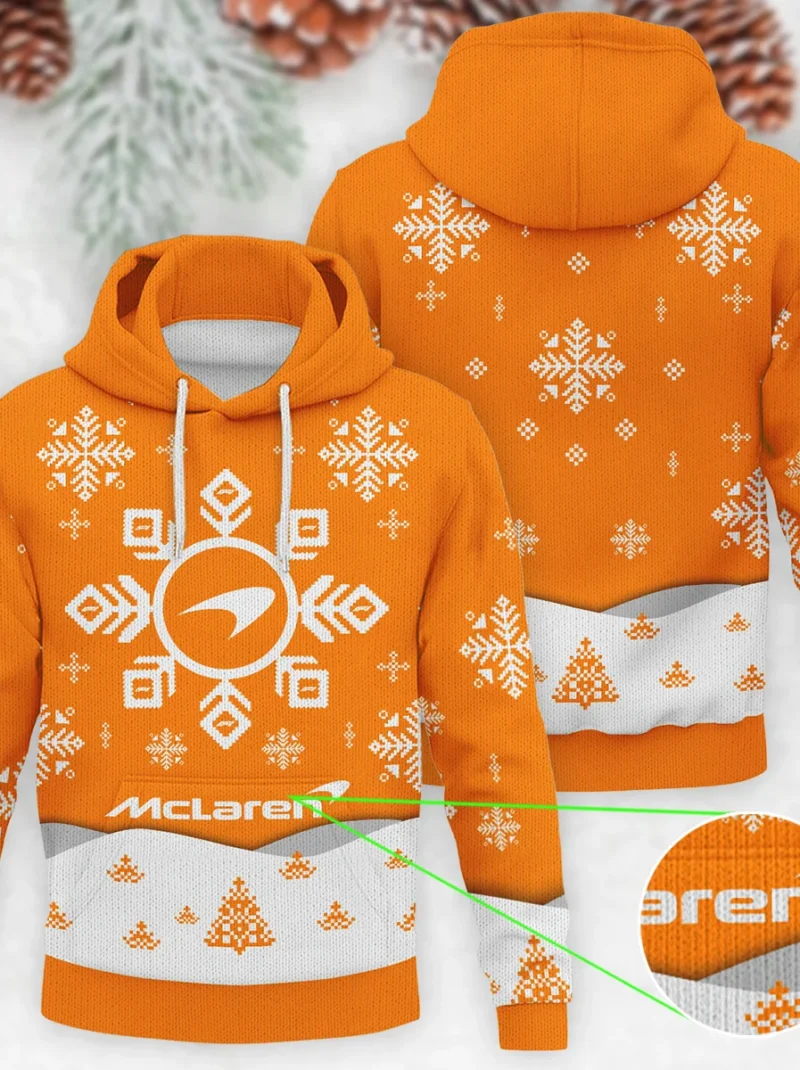 Xmas Pattern McLaren Formula One - Knitted Hoodie BLVAF12209250A26MCL
