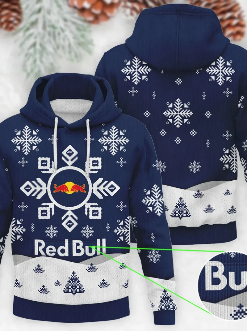 Xmas Pattern Red Bull Racing Formula One - Knitted Hoodie BLVAF12209250A26RBR