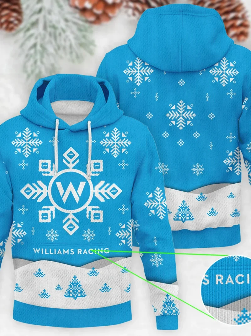 Xmas Pattern Williams Formula One - Knitted Hoodie BLVAF12209250A26WIL