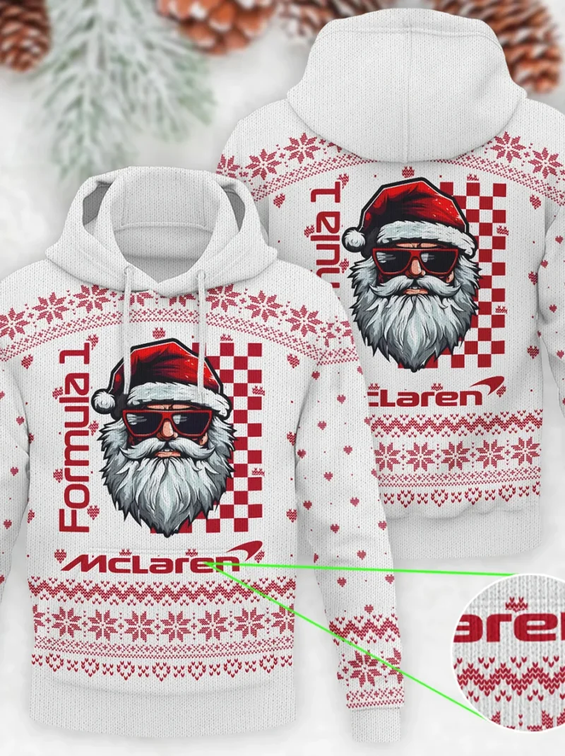 Badass Santa Racing McLaren Formula One - Knitted Hoodie BLVAF12209250A27MCL