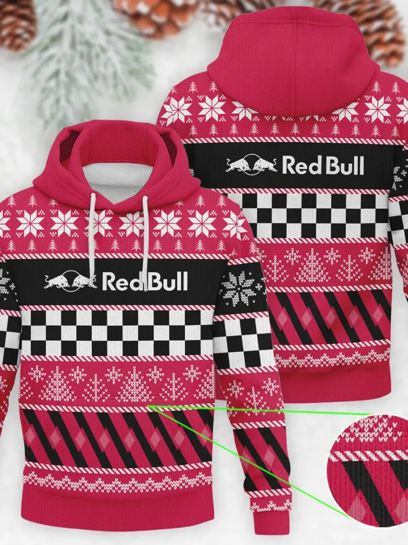 Racing Xmas Pattern Red Bull Racing Formula One - Knitted Hoodie BLVAF12209250A28RBR