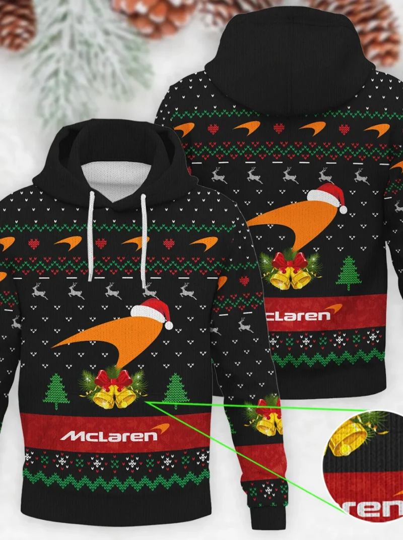 Xmas Pattern McLaren Formula One - Knitted Hoodie BLVAF12209250A29MCL