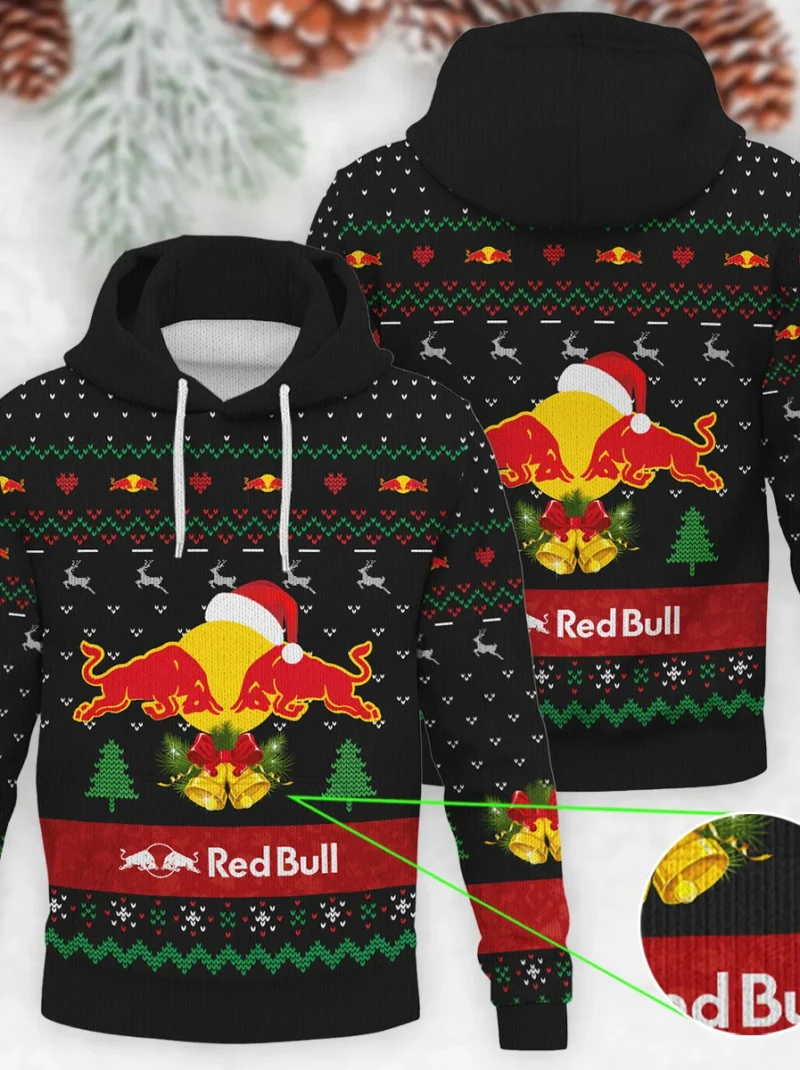 Xmas Pattern Red Bull Racing Formula One - Knitted Hoodie BLVAF12209250A29RBR