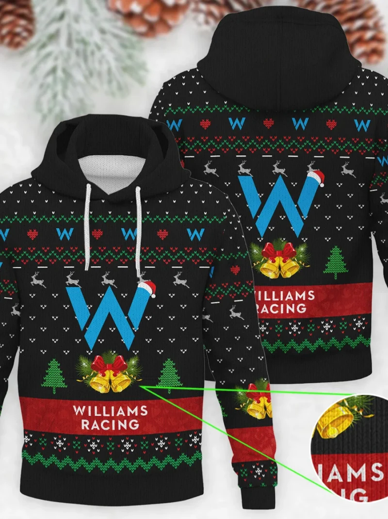 Xmas Pattern Williams Formula One - Knitted Hoodie BLVAF12209250A29WIL
