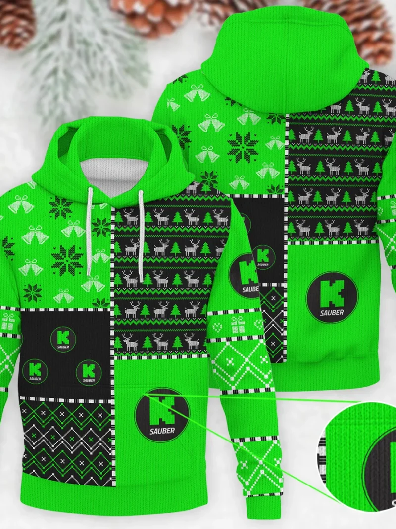 X-Mas Pattern Kick Sauber Formula One - Knitted Hoodie BLVAF12209250A2KS