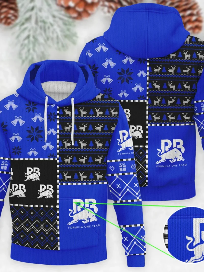 X-Mas Pattern Racing Bulls Formula One - Knitted Hoodie BLVAF12209250A2RAC