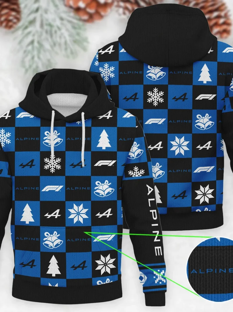 Square Pattern Alpine Formula One - Knitted Hoodie BLVAF12209250A33ALP