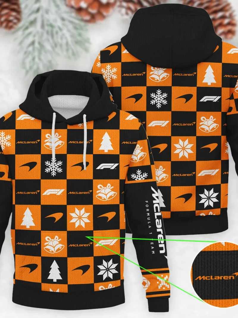 Square Pattern McLaren Formula One - Knitted Hoodie BLVAF12209250A33MCL