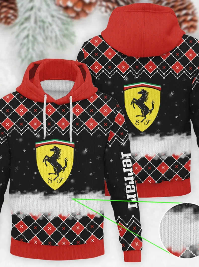 X-Mas Ferrari Formula One - Knitted Hoodie BLVAF12209250A3FRR