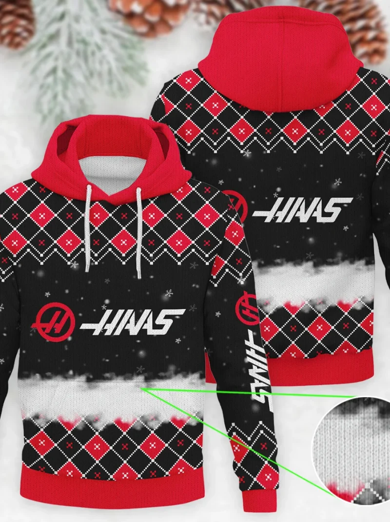 X-Mas Haas Formula One - Knitted Hoodie BLVAF12209250A3HAAS