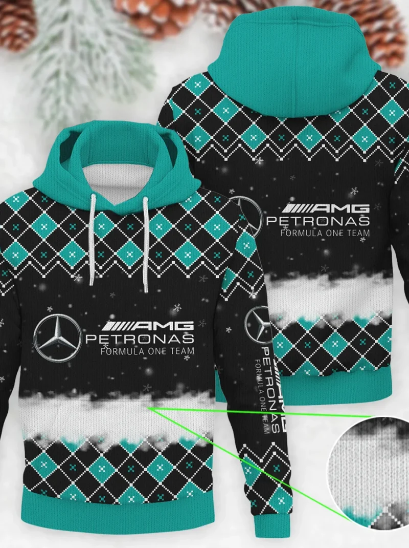 X-Mas Mercedes Formula One - Knitted Hoodie BLVAF12209250A3MER
