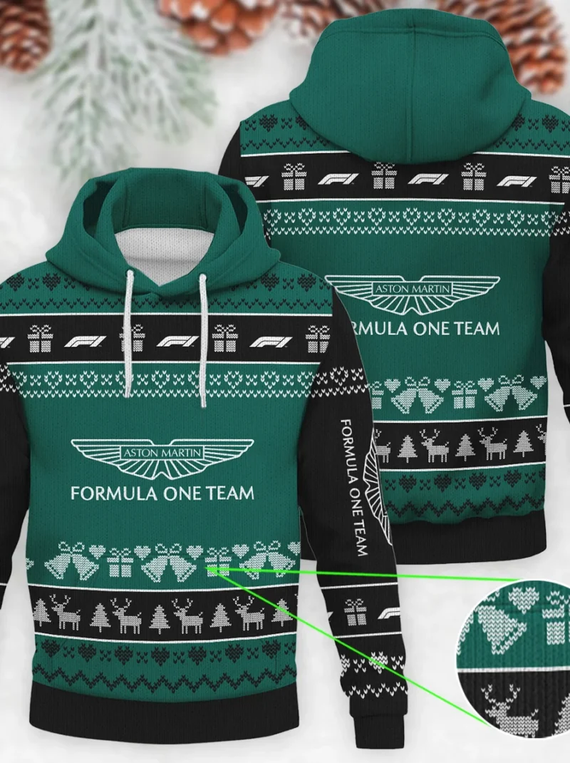 Christmas Collection Aston Martin Formula One - Knitted Hoodie BLVAF12209250A5AM