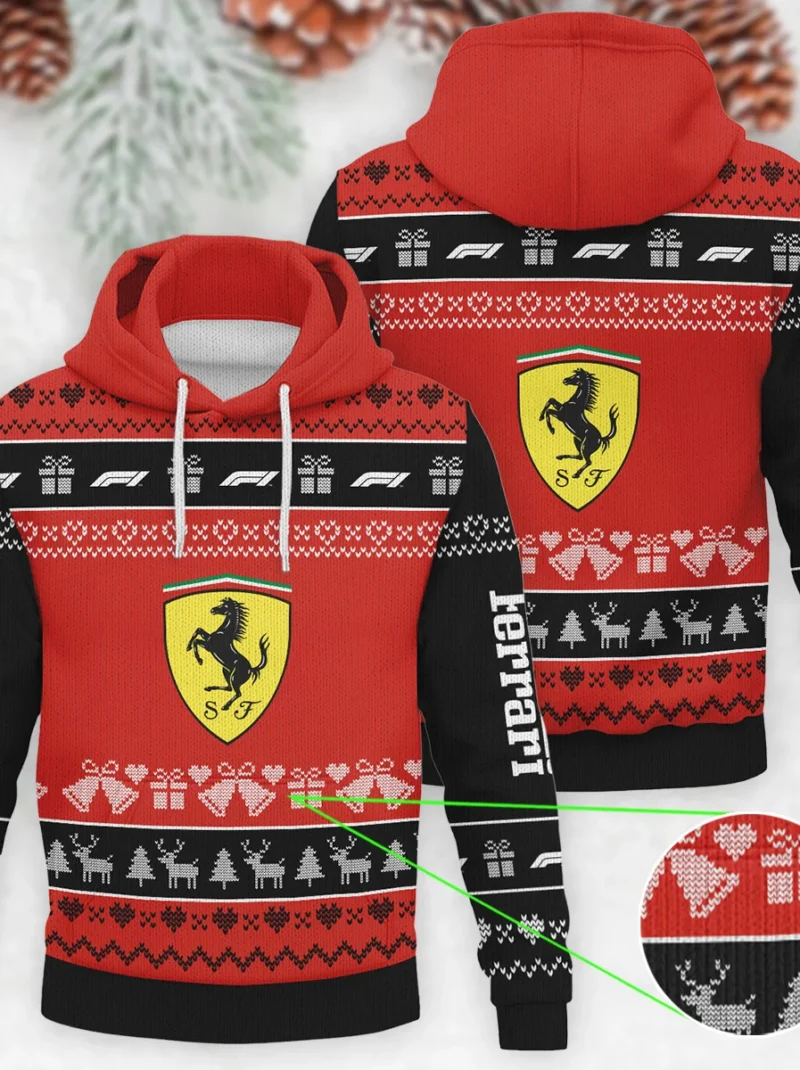 Christmas Collection Ferrari Formula One - Knitted Hoodie BLVAF12209250A5FRR