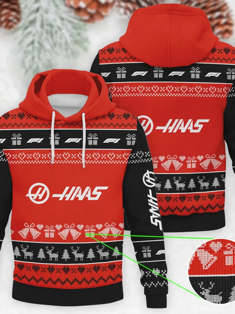 Christmas Collection Haas Formula One - Knitted Hoodie BLVAF12209250A5HAAS